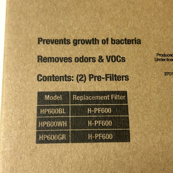 Hunter EcoSilver Pre-Filters Model H-PF600 For Air Purifiers - NEW Sealed - Picture 2 of 4